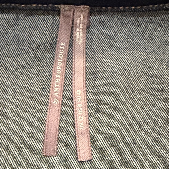 Anthropologie Dark Blue Long Sleeve Dress SZ 8 - Picture 4 of 5